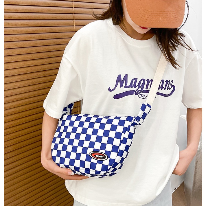 Túi đeo chéo nam nữ ulzzang Caro bán nguyệt lớn vải chống nước thời trang teen hottrend