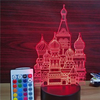 [ 7 MÀU ] Đèn LED phòng ngủ, đèn để bàn 3D hình Tòa Lâu Đài, đèn trang trí, quà tặng sinh nhật, quà tình yêu