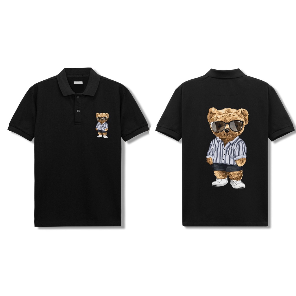 BIGSIZE - Áo thun Polo nam bigsize in hình độc lạ sz 85 - 125kg - Gấu mặc sơ mi