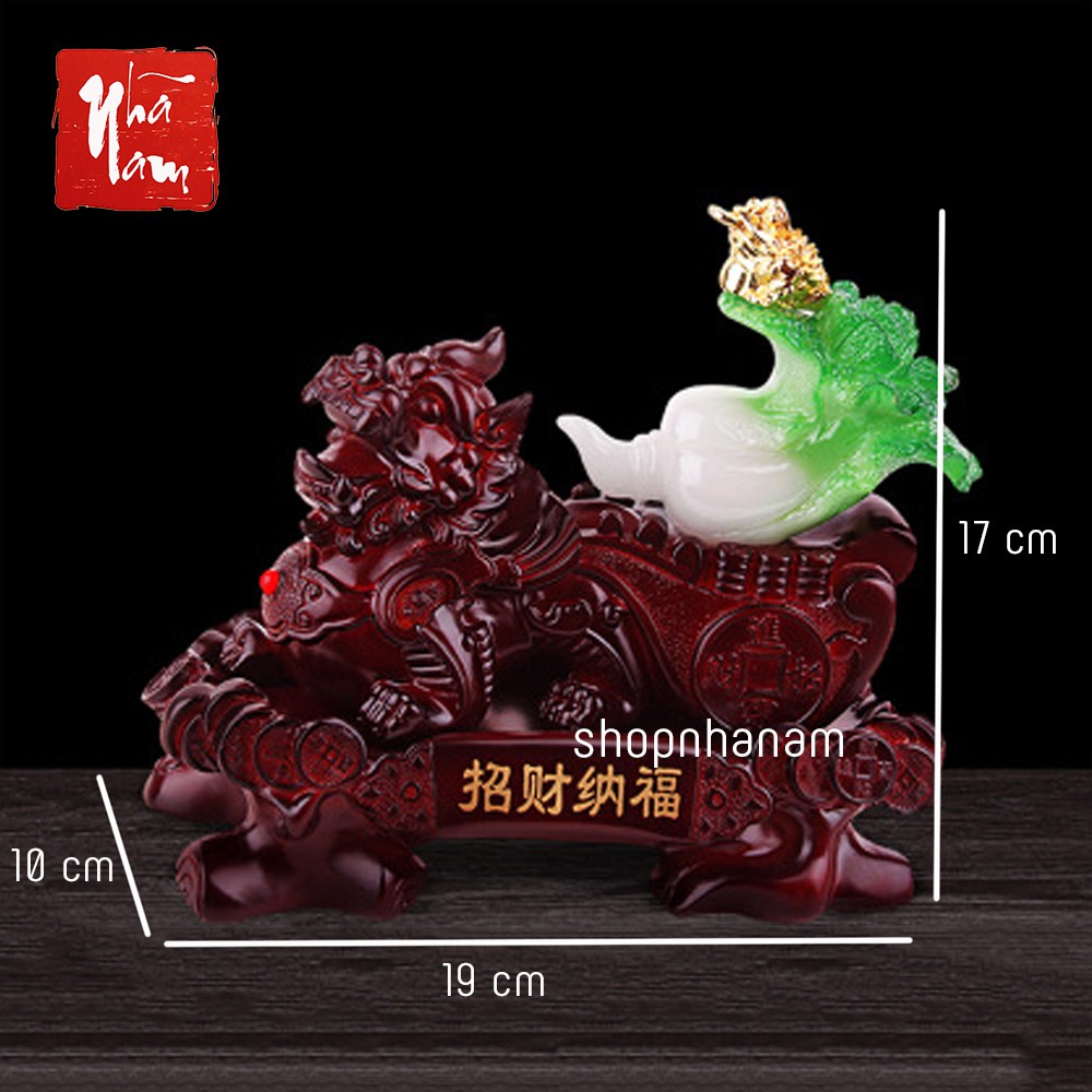 Kỳ lân củ cải cóc ngậm tài quà tặng trang trí nhà cửa vật phẩm phong thủy