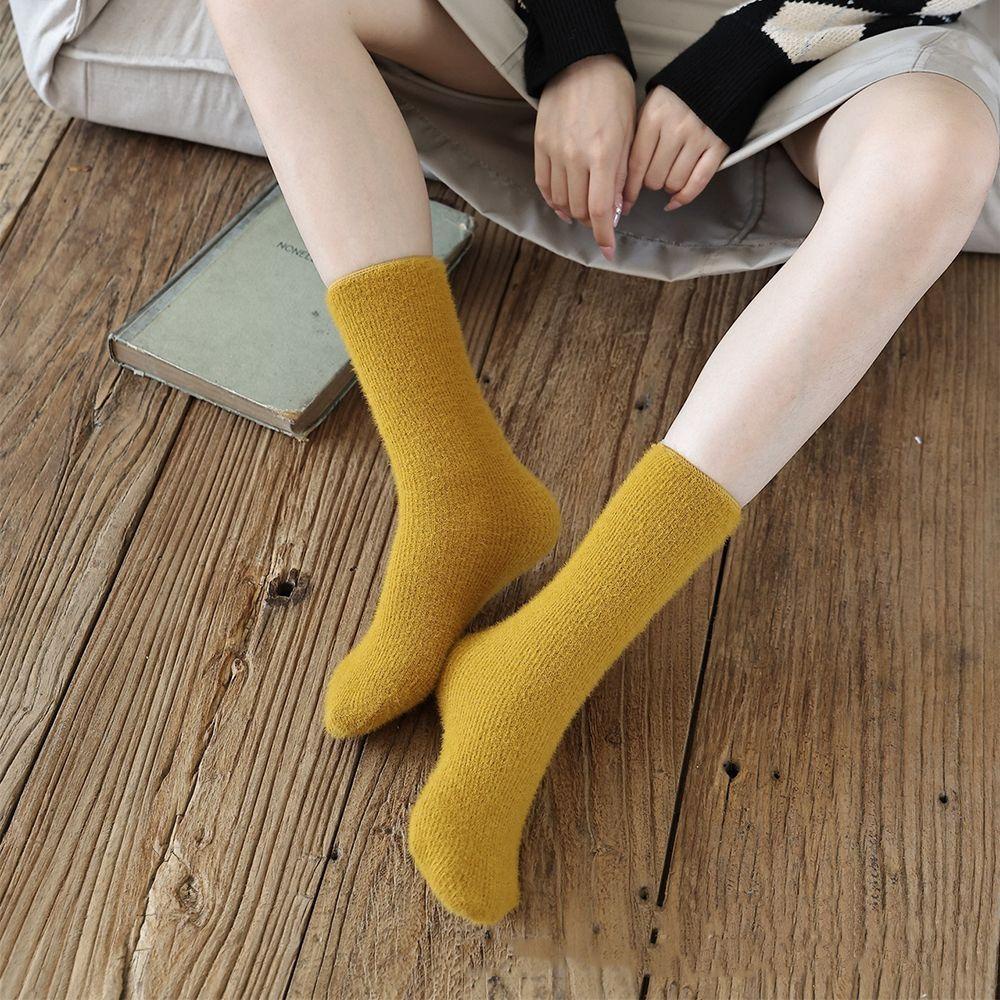 Vớ Nhung Lông Chồn Màu Trơn Đơn Giản Dễ Thương Dành Cho Bạn Nữ VANES1