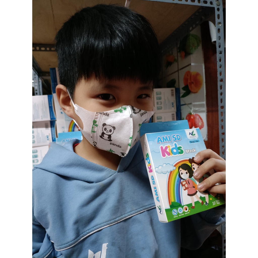 Khẩu trang 5D mask kid cho bé ( hộp 10 chiếc) - Amiofficial