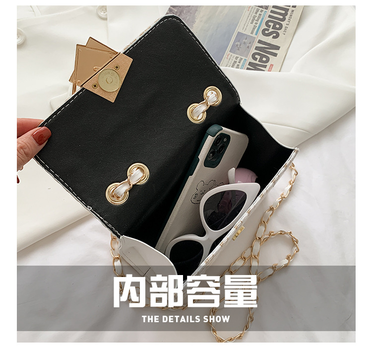 Túi Đeo Chéo Phối Dây Xích Thời Trang Mùa Xuân 2021 Cá Tính