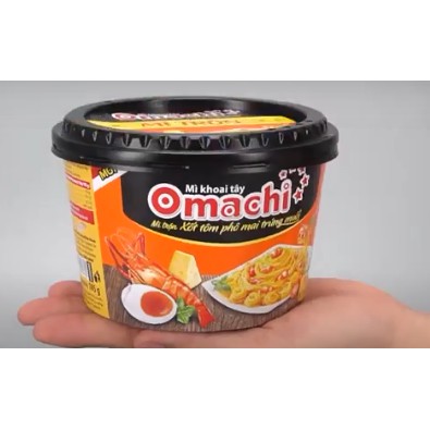 Mì trộn omachi tô xốt tôm phô mai trứng muối 105g/tô