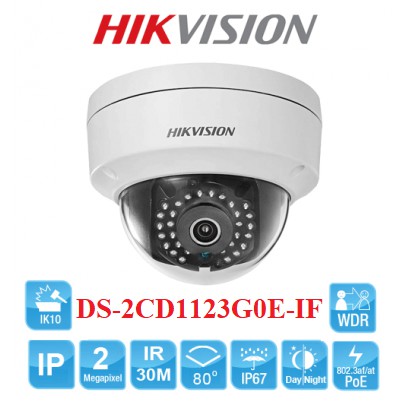 Camera IP HD Hồng ngoại 2MP Hikvision DS-2CD1123G0E-IF - Hỗ trợ thẻ nhớ - Hàng chính hãng