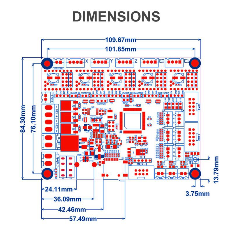 SC SKR V1.3 Control Board Accessories Main Motor Driver Motherboard PCB Mini Module