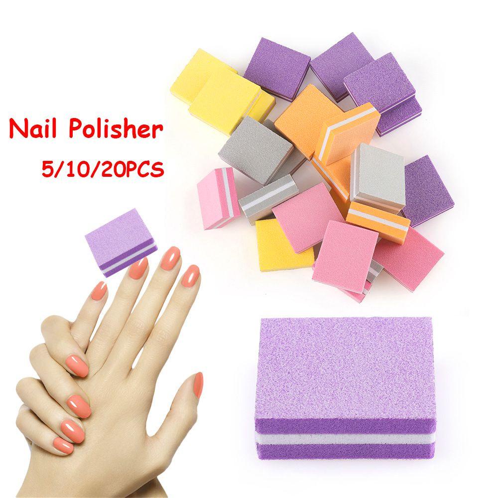 ♪PATH♪ 5/10/20pcs New Nail Buffer Mini Polishing block Nail Polisher Beauty Double-sided Manicure Tool Hot Trimming Kit Sanding Files/Multicolor