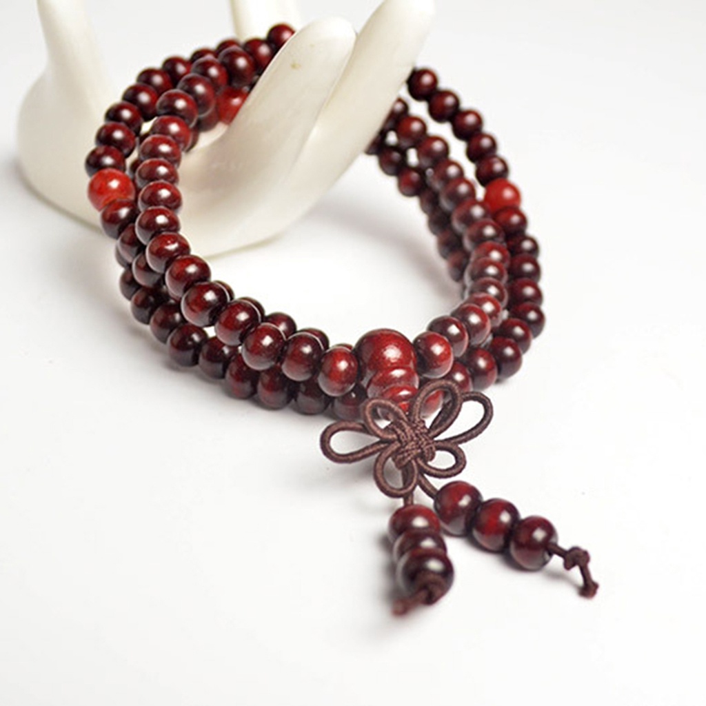 Vòng Đeo Tay Xỏ 108 Hạt Gỗ Nhiều Lớp Thời Trang Cho Nam Và Nữ