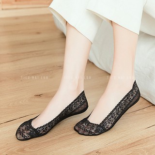 Vớ nửa bàn chân vải ren mang giày lười quyến rũ thời trang cho nữ