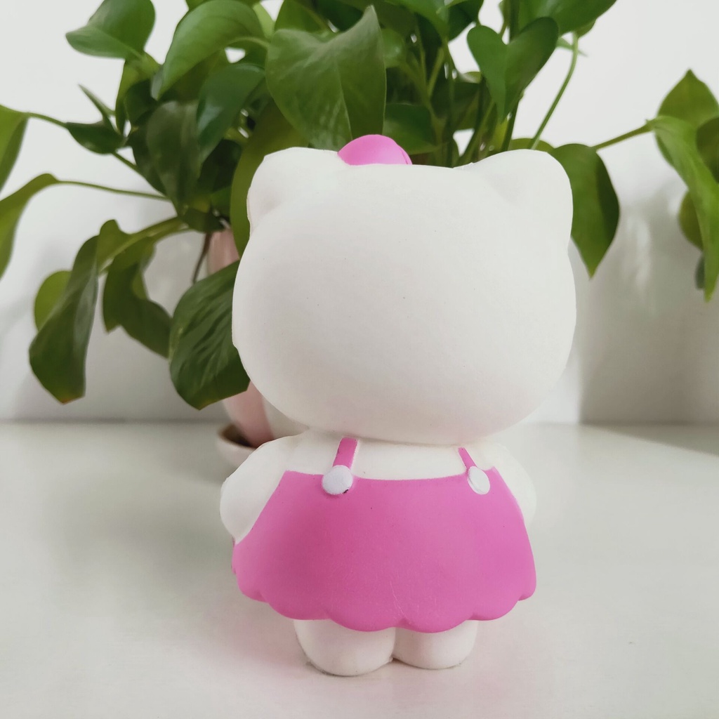 Squishy Lớn Hình mèo hello kitty màu hồng Đồ Chơi Xốp Giảm Stress Hình mềm mịn dễ Thương đàn hồi Cho Bé