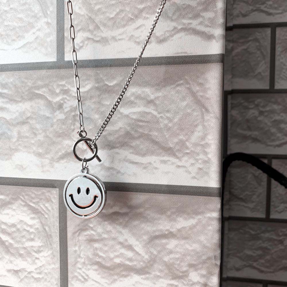 Vòng Cổ Choker Mặt Hình Mặt Cười Phong Cách Hip Hop Thời Trang Cho Nam