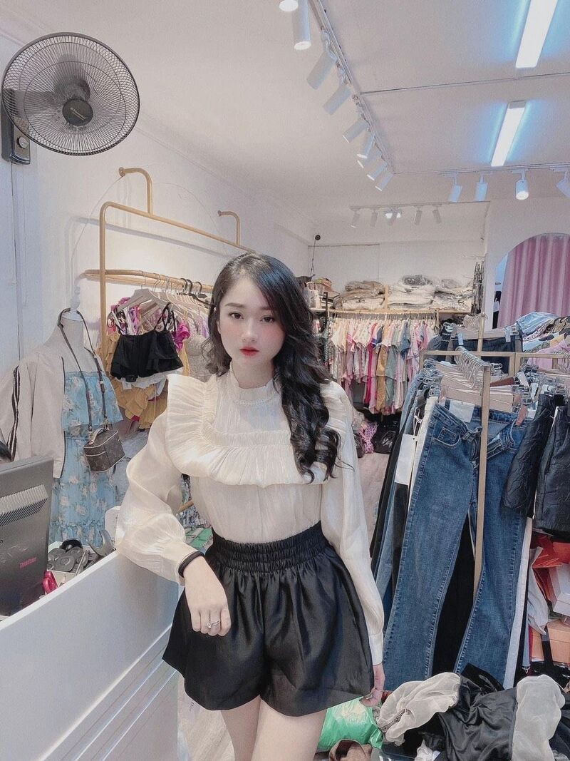 Áo sơ mi bèo lụa óng ogana cổ ngọc bánh bèo tiểu thư đáng yêu mỏng cá tính