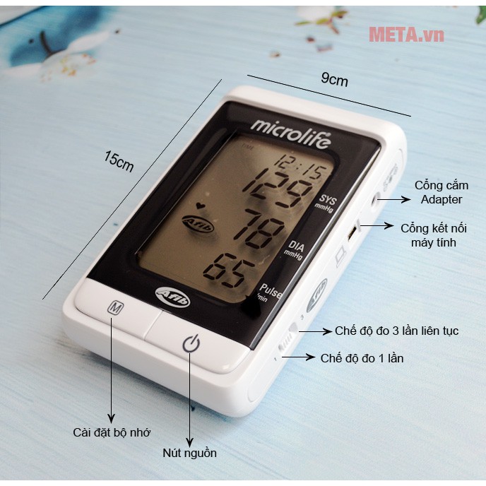 Máy đo huyết áp bắp tay điện tử Microlife BP A200 (có kèm adapter)