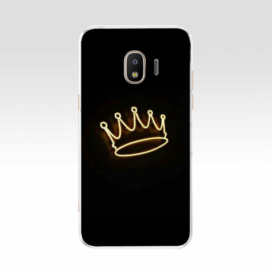 Ốp điện thoại silicon dẻo in hình chữ King Queen Samsung Galaxy j1 2016 J2 Prime j2 core 2018 j3 2016 J4 2018 J5 prime