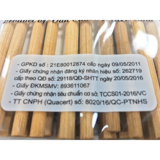 Đũa tre Văn Chương - Đũa tre sạch (Vỉ 10 đôi)