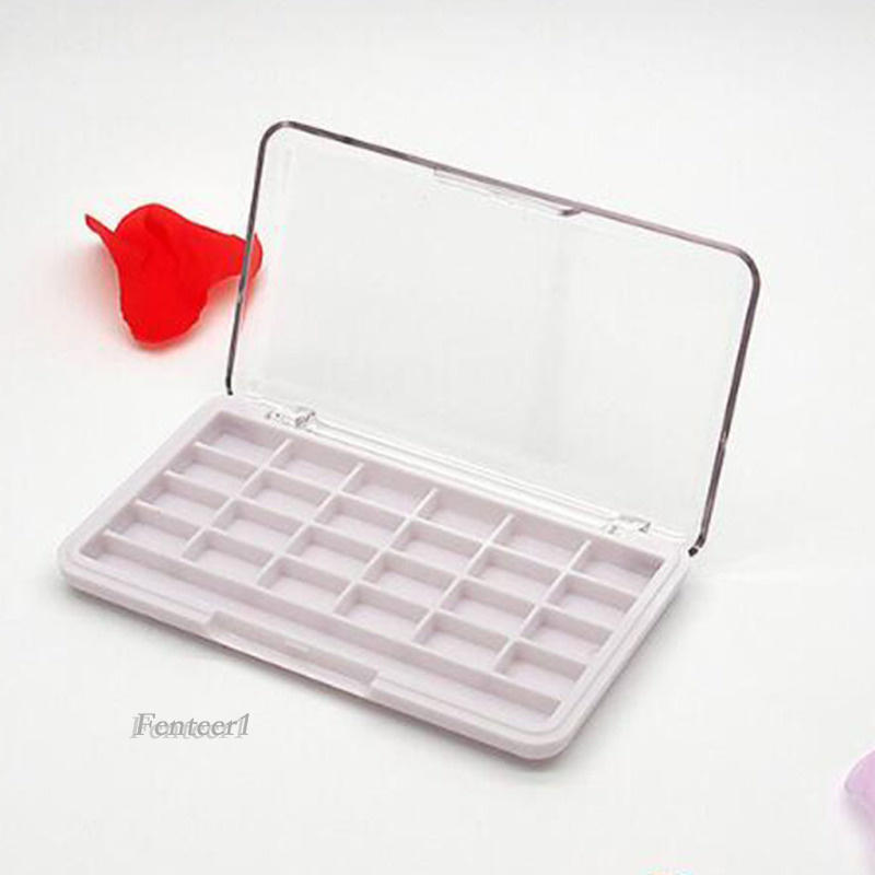 [Hàng mới về] Hộp rỗng đựng phấn mắt má hồng son môI diy 24 ngăn màu trắng/đen