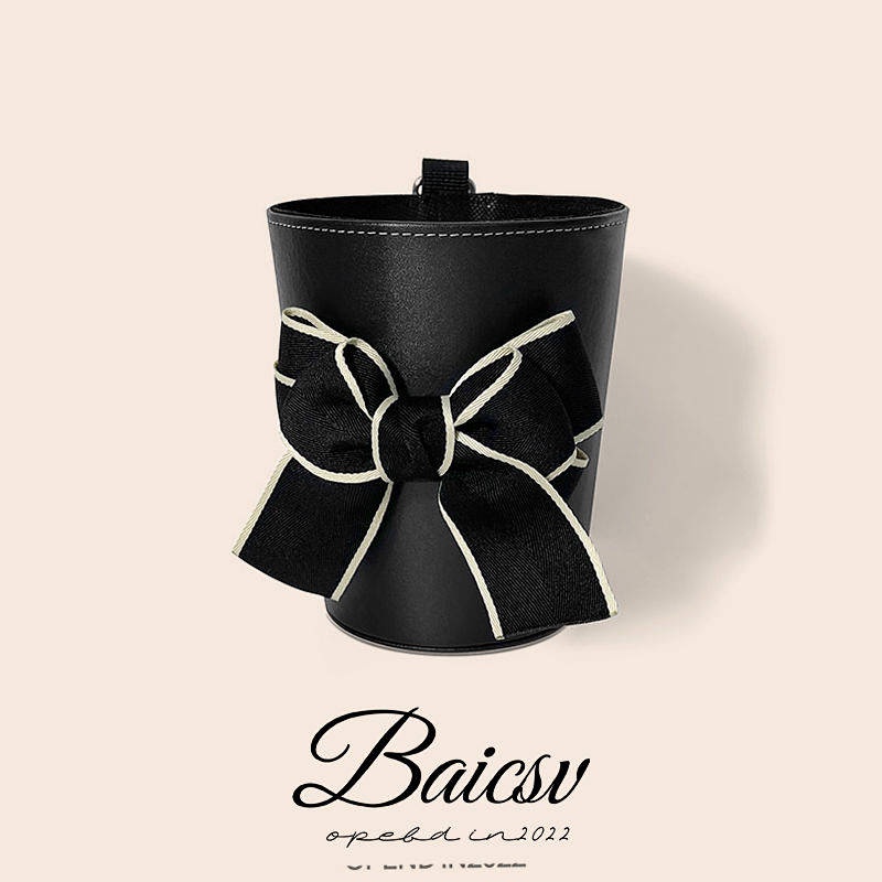 In-Car Trash Can Car Barrel Seat Rear Storage Sundries Air Outlet Female Car Trash Can Hanging tss5