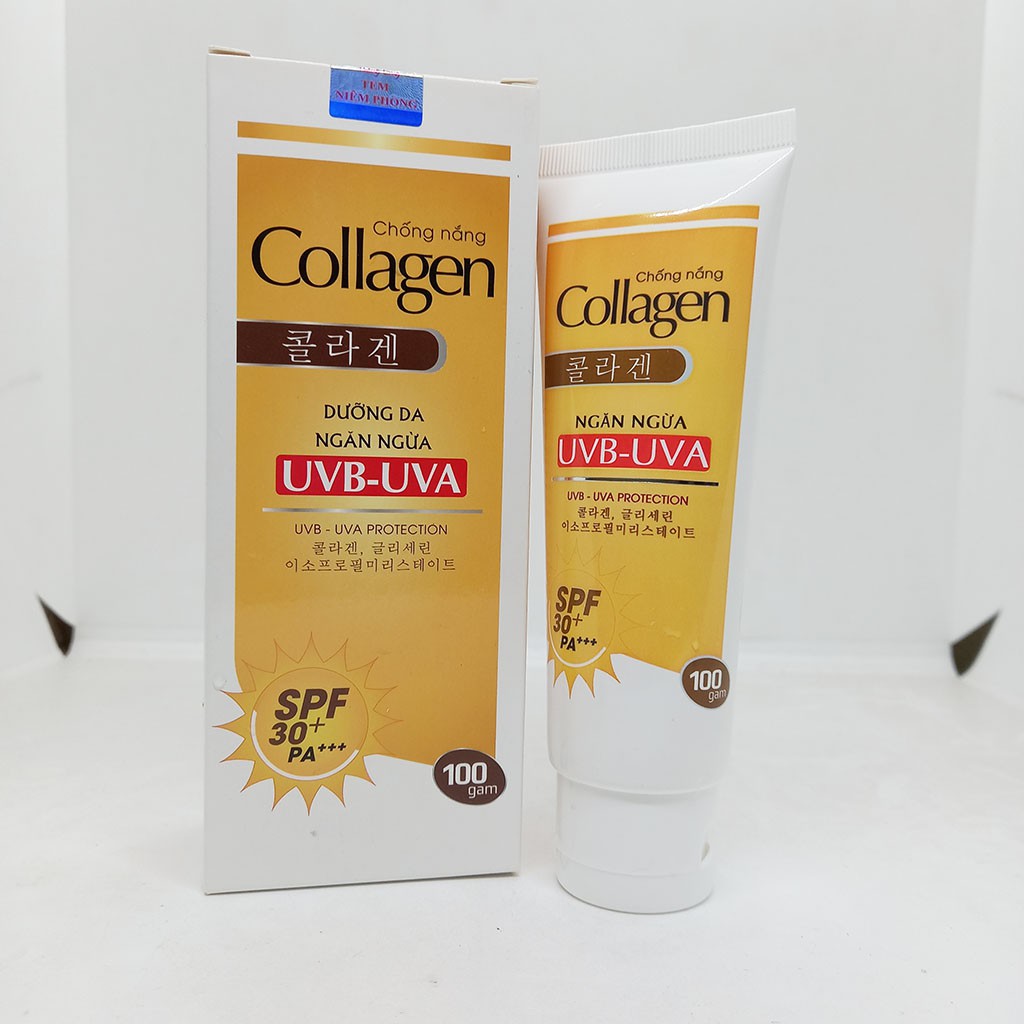 Kem chống nắng Collagen tuýp 100g - Dưỡng da, ngăn ngừa UVB-UVA