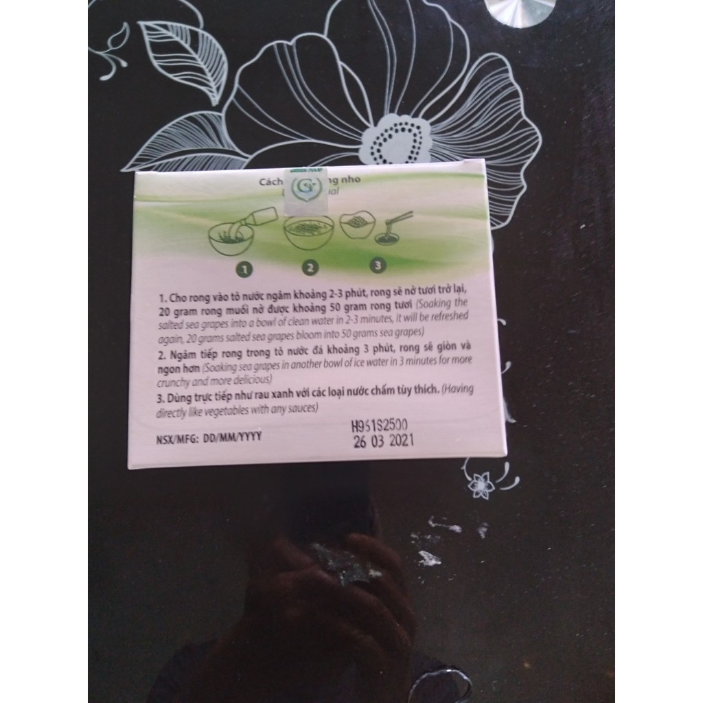 Bán sỉ 5 Hộp Rong nho Tách nước Green Food 100% Natural - Hộp 200gr  Hàng Công Ty Check Thông Tin Qua Mã Vạch