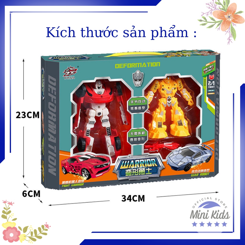 Robot chiến binh biến hình Ô tô, chiến binh người máy lắp ráp xếp hình Robot bumblebee - Đồ chơi MiniKids