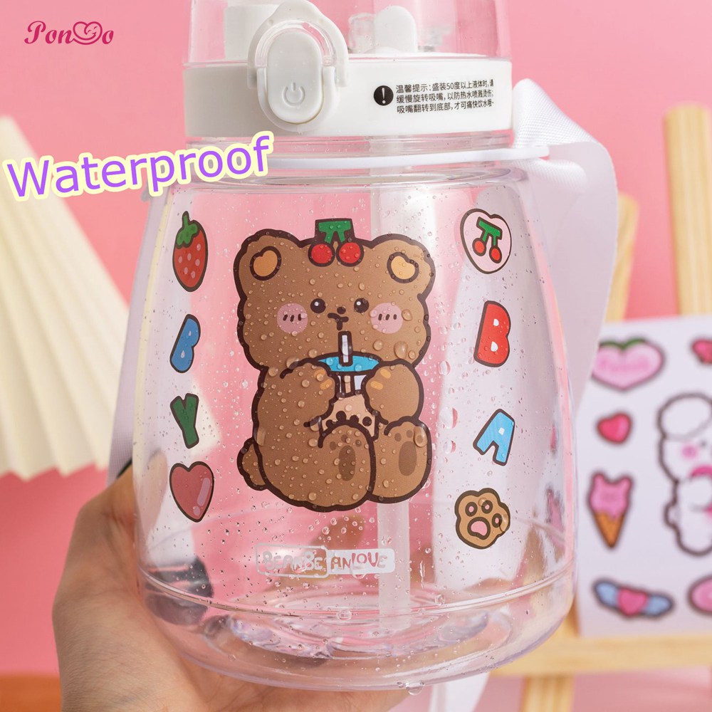 1 Sticker Dán Trang Trí Hình Gấu Xinh Xắn