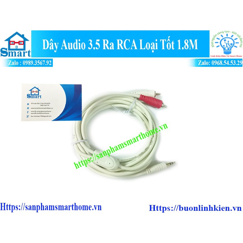 Dây audio 3.5 ra RCA 1.8mm