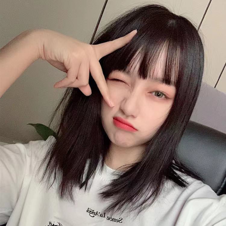 Bộ tóc giả thẳng dài màu vàng sáng phong cách lolita