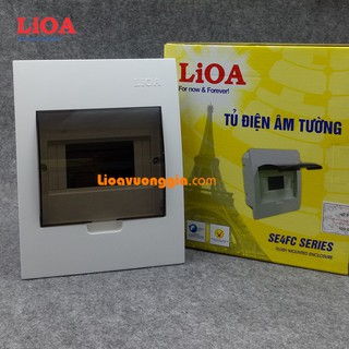Tủ điện âm tường LiOA chứa 3 cầu dao đôi hoặc 6 cầu dao đơn