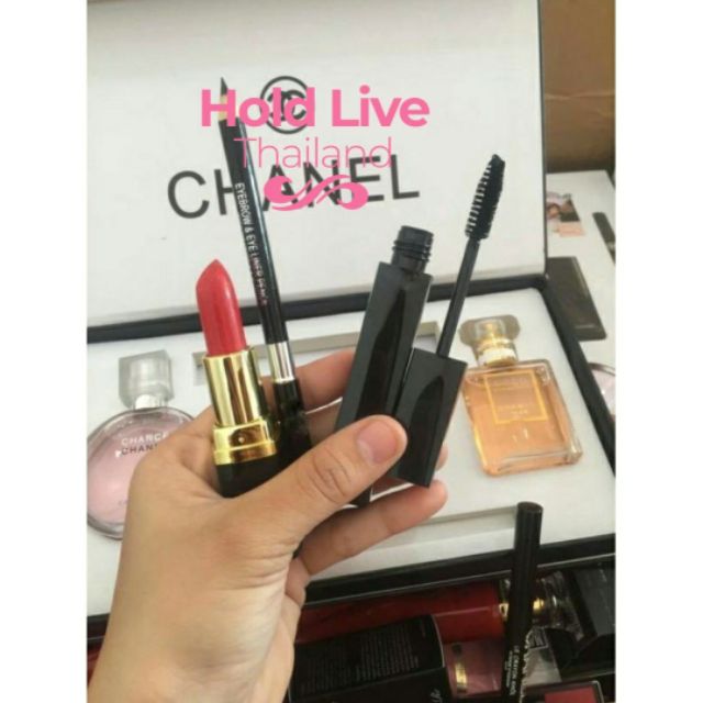 Set quà tặng sinh nhật gồm 5 món nước hoa và son kiểu dáng sang trọng | Thế Giới Skin Care