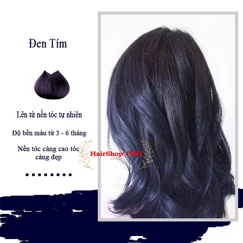 Thuốc Nhuộm Tóc Màu Đen Tím - Lên Từ Nền Tóc Đen - TẶNG TRỢ DƯỠNG