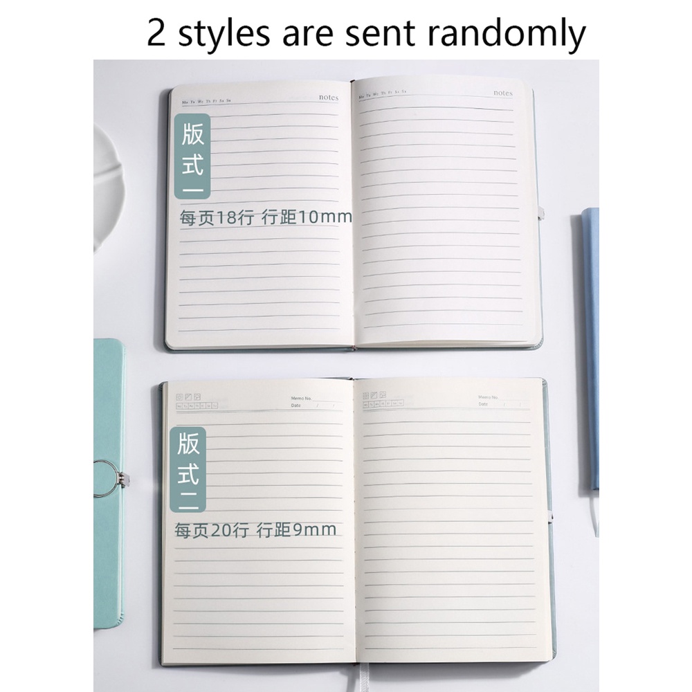 Sổ Tay Bìa Da Màu Trơn 128 Trang Có Khóa Nam Châm