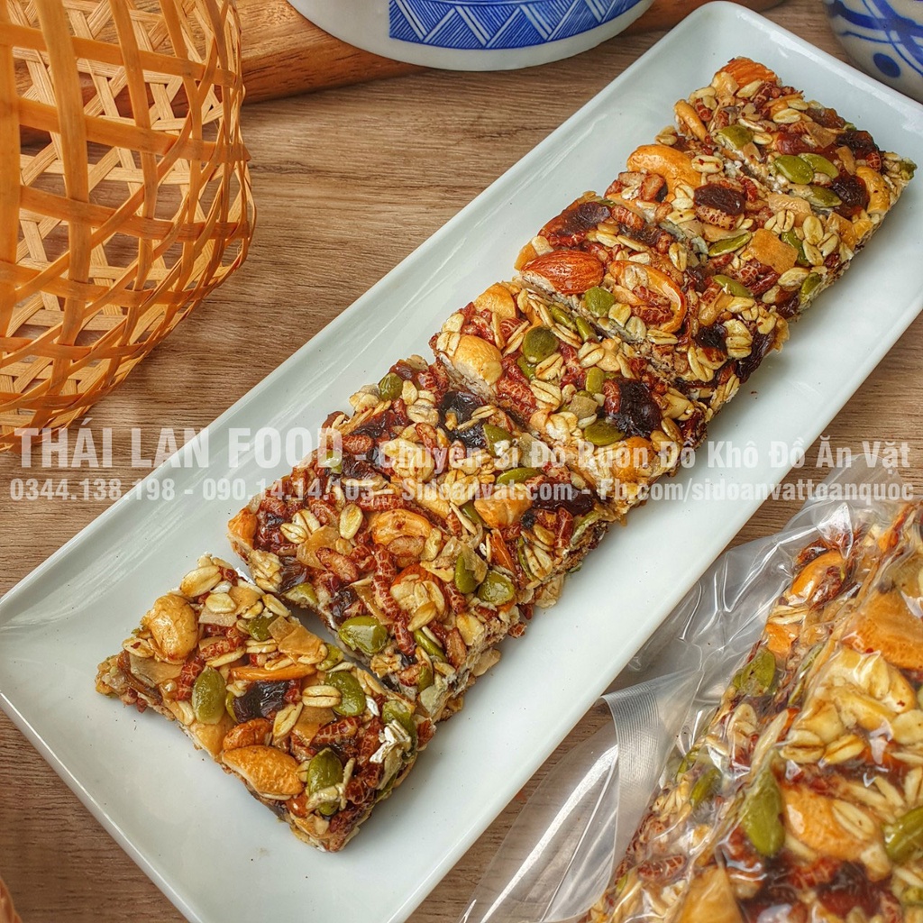 Granola Bar - Thanh Hạt Dinh Dưỡng Lon 250Gr - Thanh Ngũ Cốc