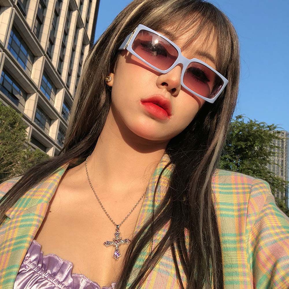 Dây Chuyền Thép Mặt Hình Thánh Giá / Trái Tim Đính Đá Nhiều Màu Thời Trang Hàn Quốc Cho Nữ