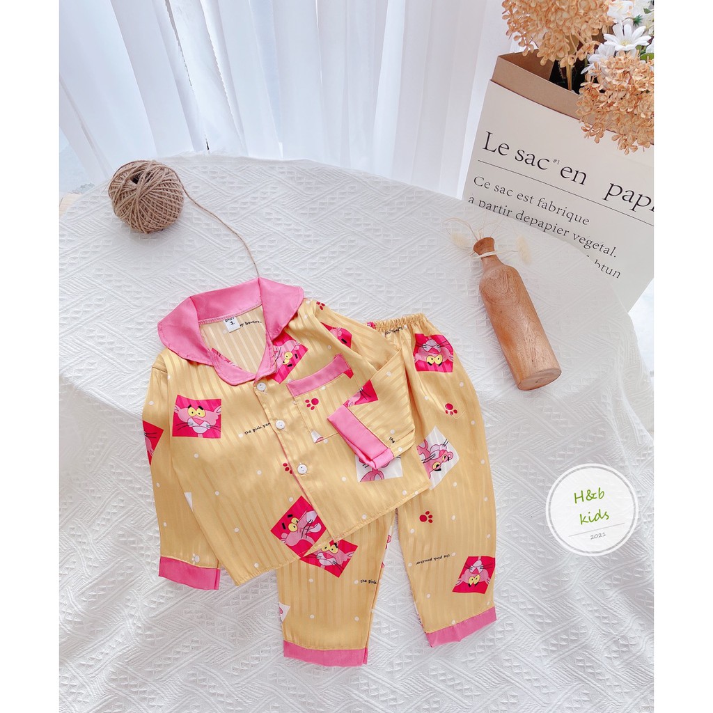 SALE BỘ PIJAMA DÀI TAY CHẤT GẤM THƯỢNG HẢI MỊN MÁT CHO BÉ GÁI(PJMN)