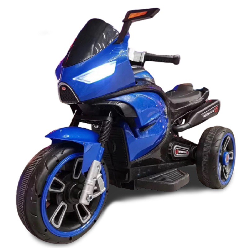 Xe máy điện 3 bánh LT-618 mô tô điện đạp ga cho bé 2 động cơ tự lái (Đỏ-Trắng-Xanh)