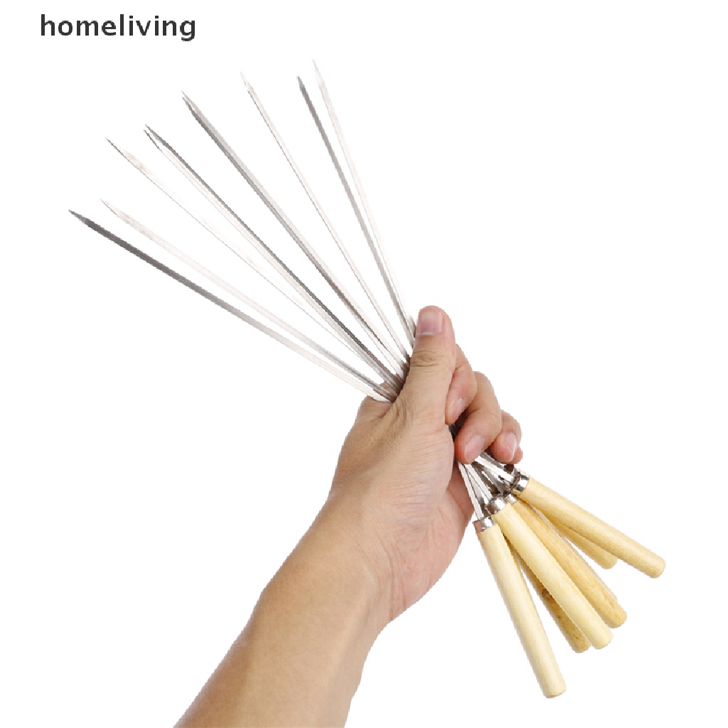 Bộ 10 Xiên Nướng BBQ Bằng Thép Không Gỉ 35cm