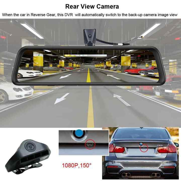 Camera hành trình 360 độ gắn gương ô tô,xe hơi thương hiệu cao cấp Whexune - Mã K960- Bảo hành 1 năm