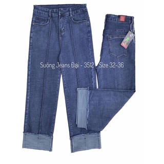 Quần jean giãn ống suông form 9 tấc Bigsize