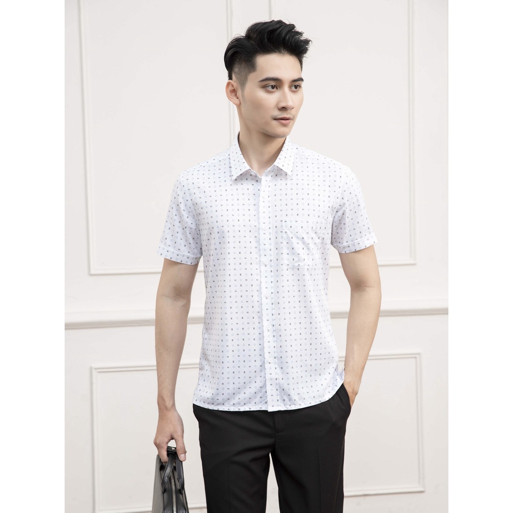 [MẪU MỚI] Áo sơ mi nam ngắn tay ARISTINO phom Perfect fit suông rộng, in họa tiết trẻ trung, nổi bật - ASS101S1