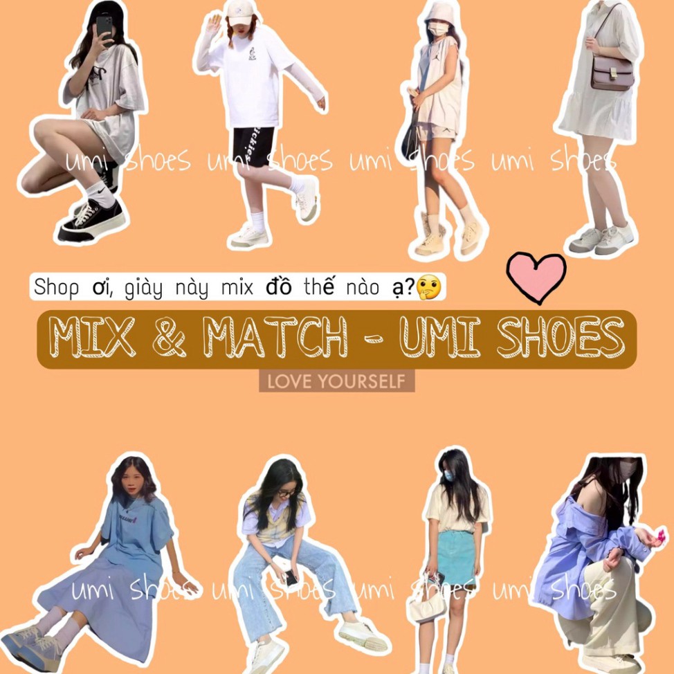 Giày thể thao nữ đế bằng bánh mì basic độn đế 4cm vải canvas bata mới hot phong cách retro ulzzang đẹp cá tính