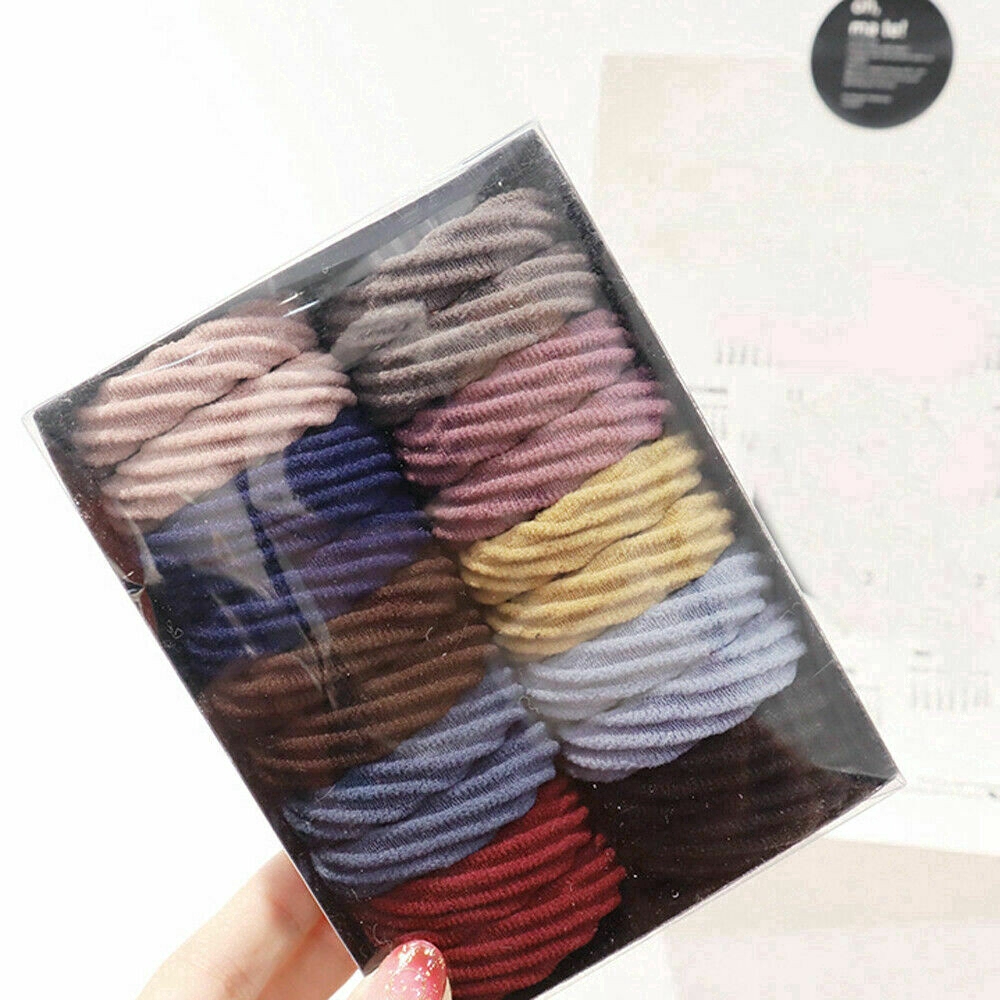 Set 20 Dây Cột Tóc Co Giãn Nhiều Màu Cho Nữ