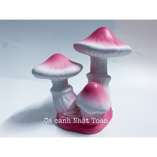 NẤM BẰNG SỨ TRANG TRÍ BỂ CÁ NON BỘ RỘNG 6CM CAO 12CM