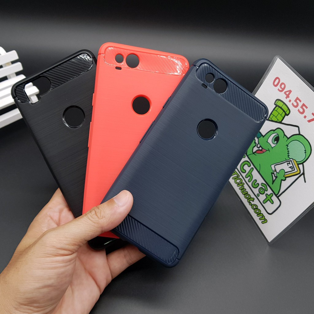 [Ảnh Thật] Ốp Lưng Google Pixel 2 Dẻo Carbon Phay Xước Chống Sốc