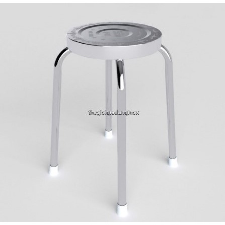 Ghế đẩu inox DELI mặt 30 phi 25