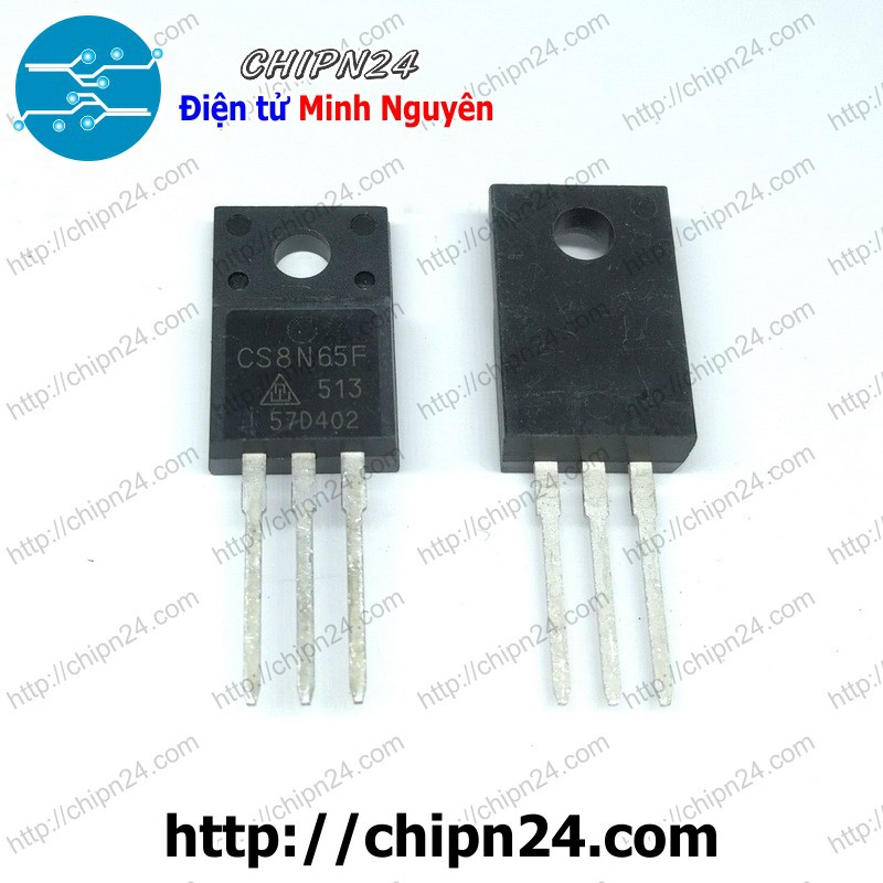 [1 CON] Mosfet 8A65 TO-220F 8A 650V Kênh N (8N65 K8A65D)