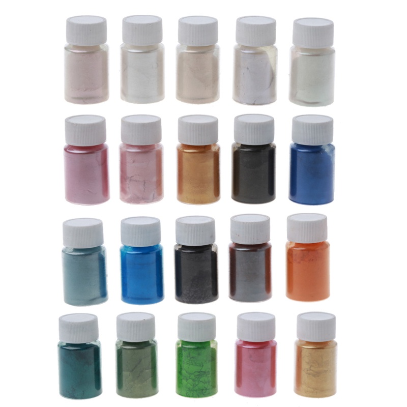 Bộ bột màu mica rực rỡ 50 màu nhuộm nhựa resin epoxy làm nến/xà phòng/bom tắm/trang điểm đa năng tiện dụng