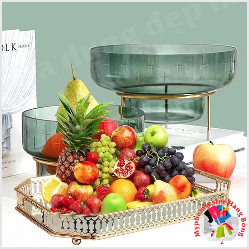 (HÀNG ĐẸP) Khay gương lục giác cao cấp
