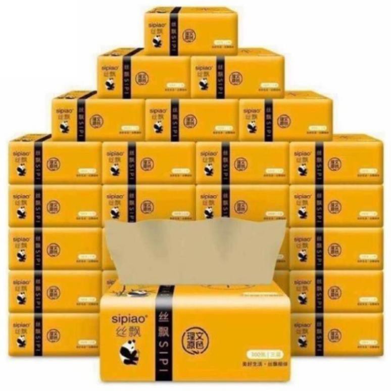 1 Gói Giấy Ăn Gấu Trúc Siêu Dai Gói 300 Tờ Không Chất Tẩy Trắng