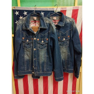 áo khoác jean ông địa true religion sản phẩm ảnh thật