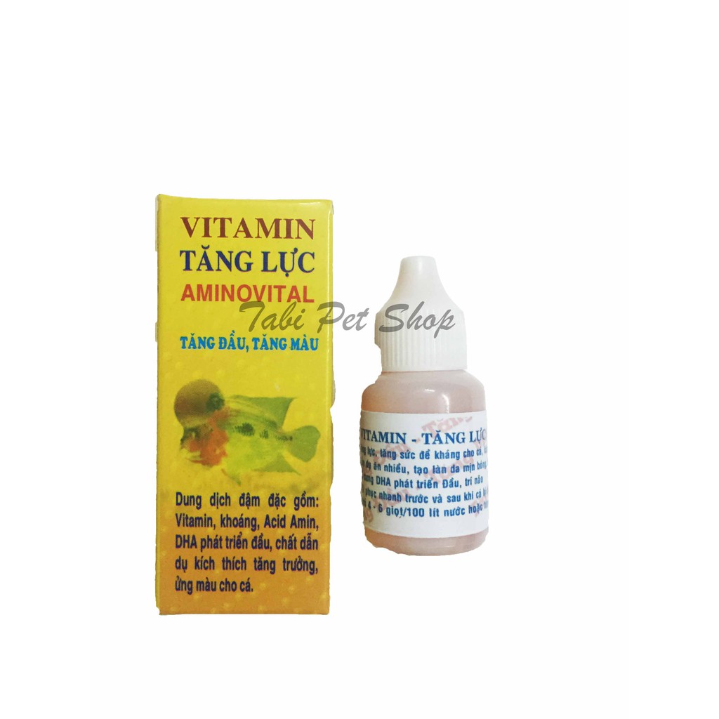Vitamin A Tăng Lực Cho Cá Cảnh - Vitamin GIúp Cá La Hán Tăng Đầu, Tăng Màu Aminovital [VITAMIN CÁ]